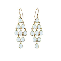 ORA earrings, labradorite and 18K gold-plated sterling silver.