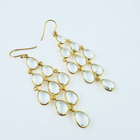 ORA earrings, labradorite and 18K gold-plated sterling silver.