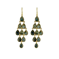 ORA earrings, labradorite and 18K gold-plated sterling silver.