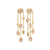 EDEN drop earrings, pink, champagne chalcedony and 18K gold-plated sterling silver.