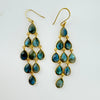 ORA earrings, labradorite and 18K gold-plated sterling silver.