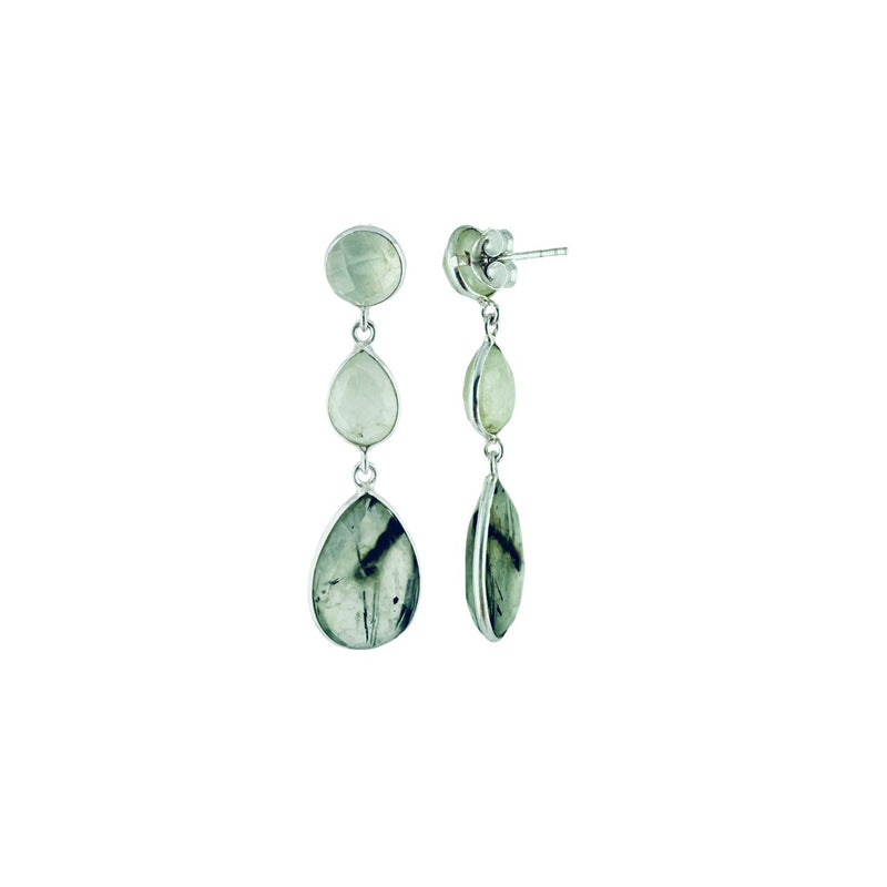 AME earrings, labradorite and 18K gold-plated sterling silver.