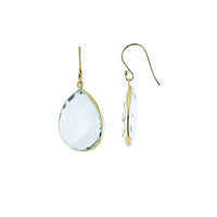 CARO earrings, fuchsia chalcedony and 18K gold-plated sterling silver.