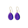 CARO earrings, fuchsia chalcedony and 18K gold-plated sterling silver.