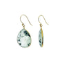 CARO earrings, rainbow moonstone and 18K gold-plated sterling silver.