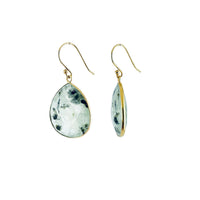 CARO earrings, rainbow moonstone and 18K gold-plated sterling silver.