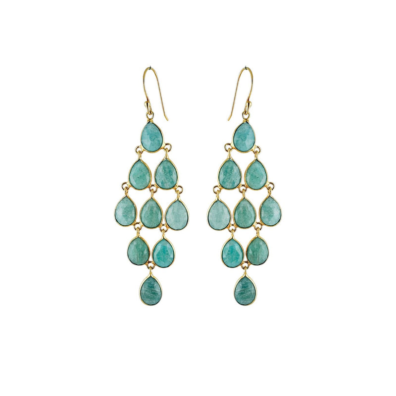 ORA earrings, labradorite and 18K gold-plated sterling silver.