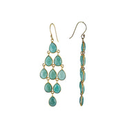 ORA earrings, labradorite and 18K gold-plated sterling silver.