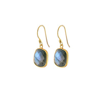 AME earrings, labradorite and 18K gold-plated sterling silver.