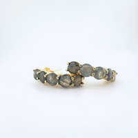 AME earrings, labradorite and 18K gold-plated sterling silver.