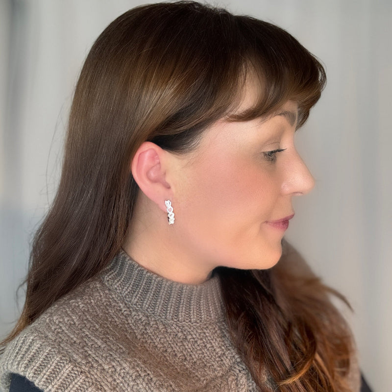 AME earrings, labradorite and 18K gold-plated sterling silver.