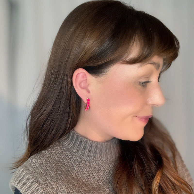 AME earrings, labradorite and 18K gold-plated sterling silver.